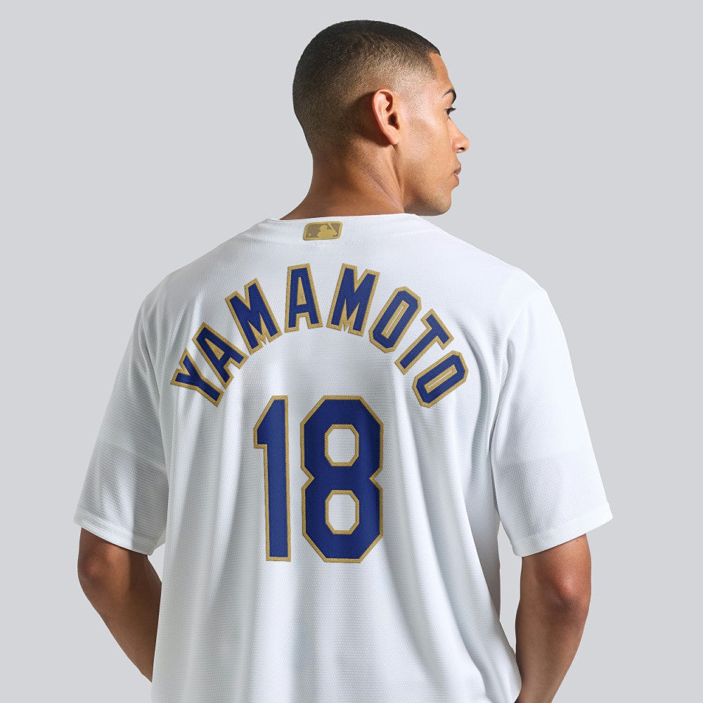 Yoshinobu Yamamoto Los Angeles Dodgers Nike 2026 Gold Collection Stadium Jersey - White - Nike Lifestyle