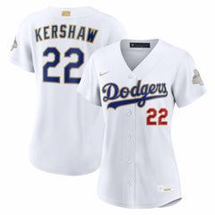 Clayton Kershaw Los Angeles Dodgers Nike Women's 2026 Gold Collection Stadium Jersey - White - Nike Discount
