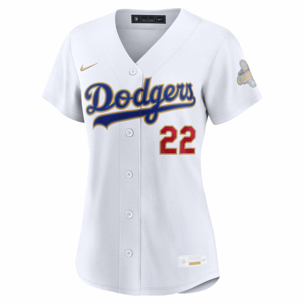 Clayton Kershaw Los Angeles Dodgers Nike Women's 2026 Gold Collection Stadium Jersey - White - Nike Discount