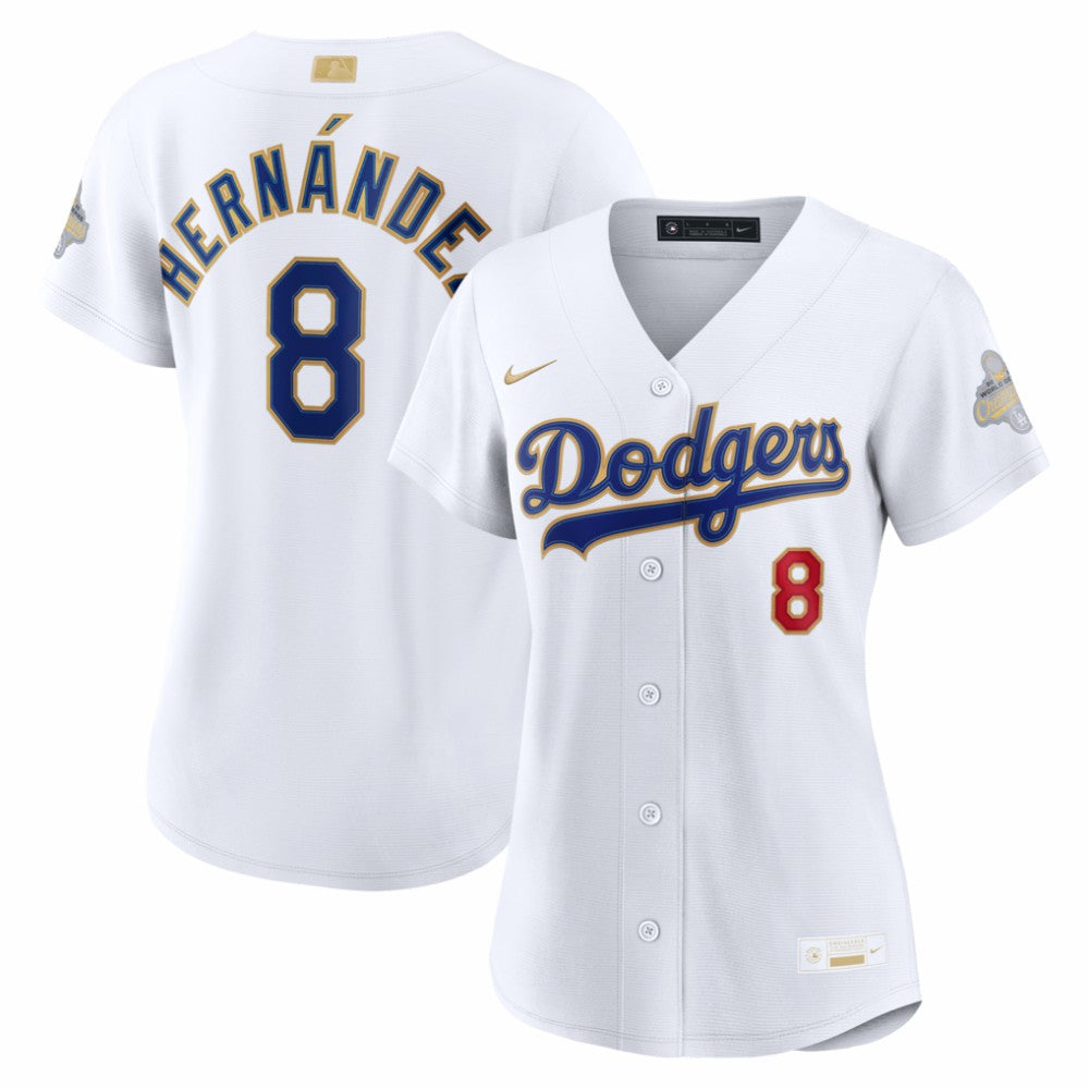 Enrique Hernández Los Angeles Dodgers Nike Women's 2026 Gold Collection Stadium Jersey - White - Nike Sale