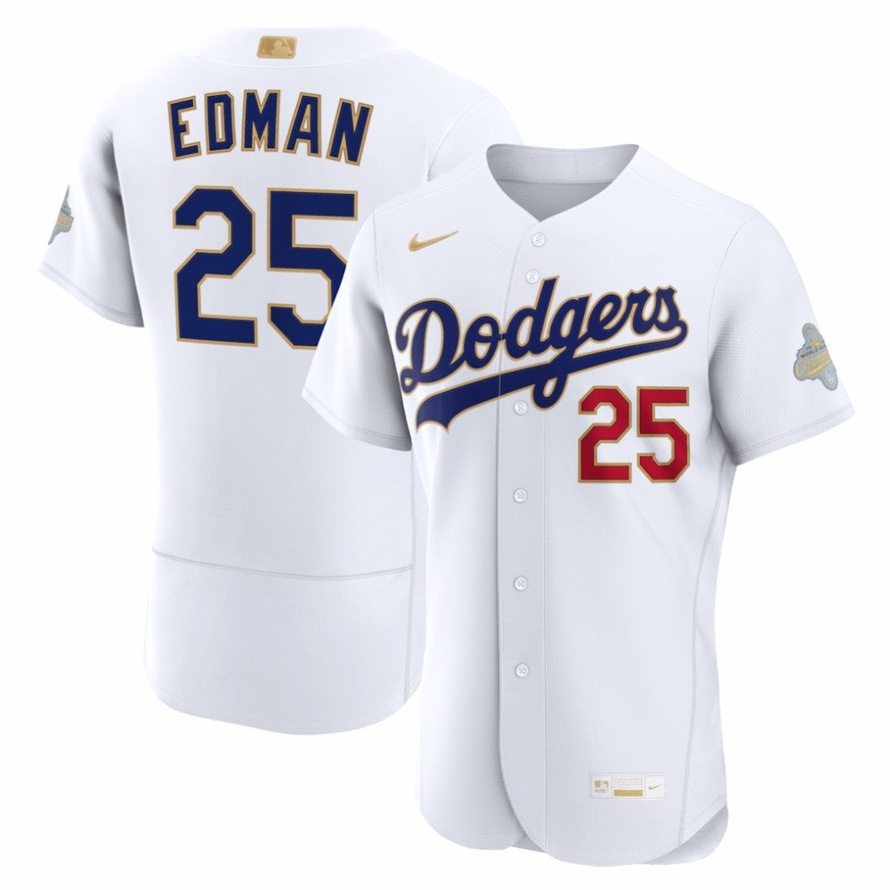 Tommy Edman Los Angeles Dodgers Nike 2026 Gold Collection Authentic Jersey - White - Nike Lifestyle