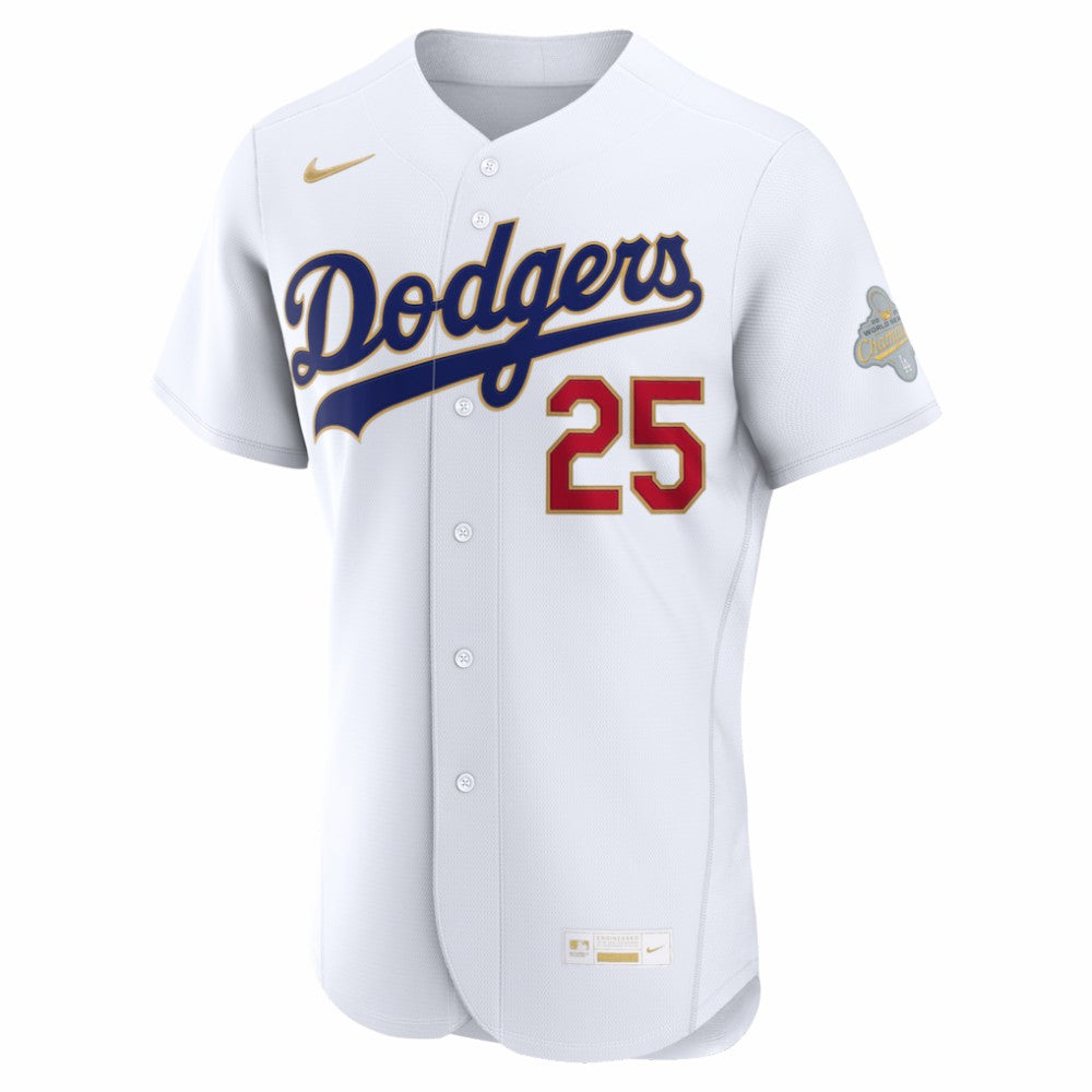Tommy Edman Los Angeles Dodgers Nike 2026 Gold Collection Authentic Jersey - White - Nike Lifestyle