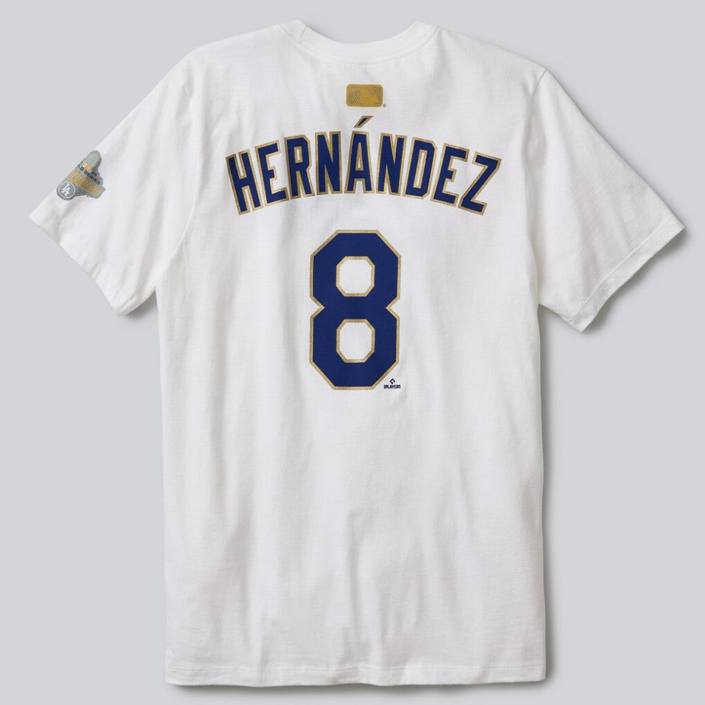 Enrique Hernández Los Angeles Dodgers Nike 2026 Gold Collection Name & Number T-Shirt - White - Nike on Sale