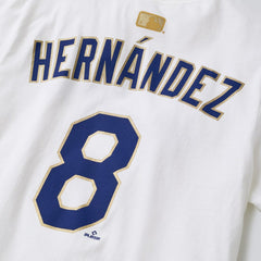 Enrique Hernández Los Angeles Dodgers Nike 2026 Gold Collection Name & Number T-Shirt - White - Nike on Sale
