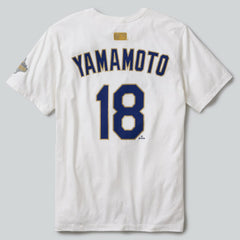 Yoshinobu Yamamoto Los Angeles Dodgers Nike 2026 Gold Collection Name & Number T-Shirt - White - Nike Sale