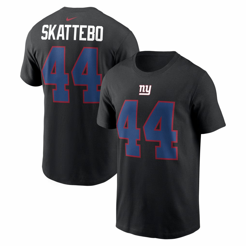 Nike Cam Skattebo New York Giants Name & Number T-Shirt Black