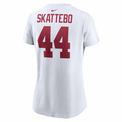 Nike Cam Skattebo New York Giants Women's Name & Number T-Shirt White
