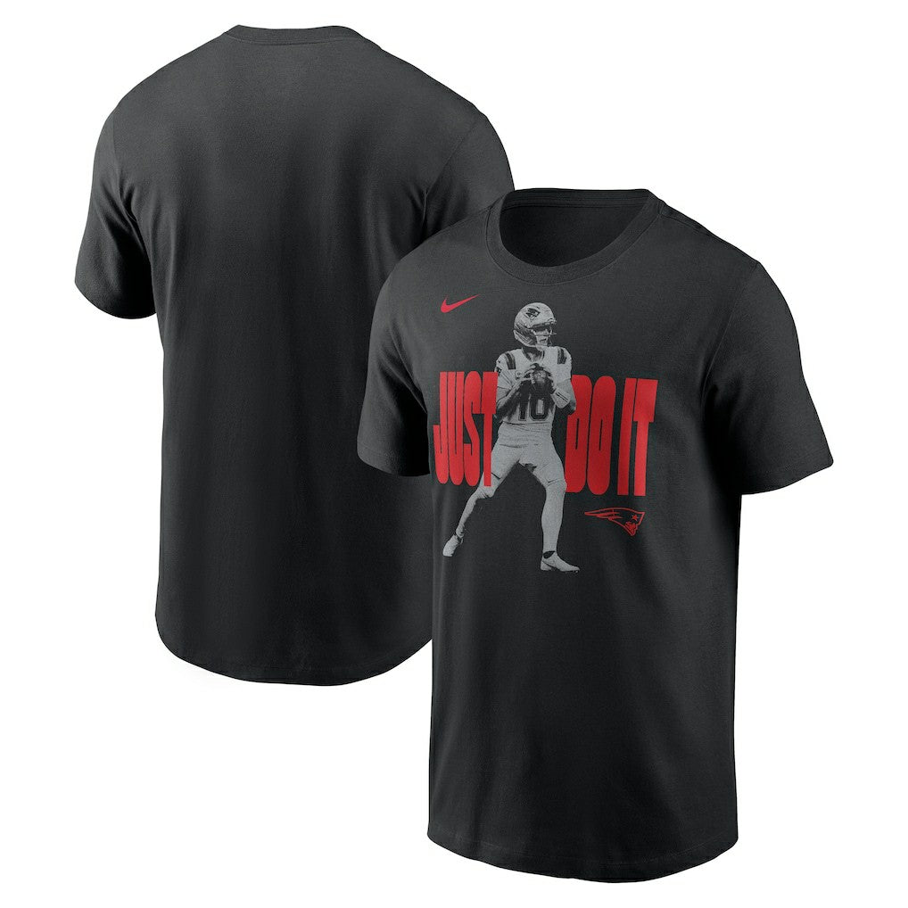 Nike Drake Maye New England Patriots Just Do It T-Shirt Black