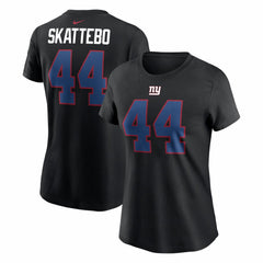 Nike Cam Skattebo New York Giants Women's Name & Number T-Shirt Black