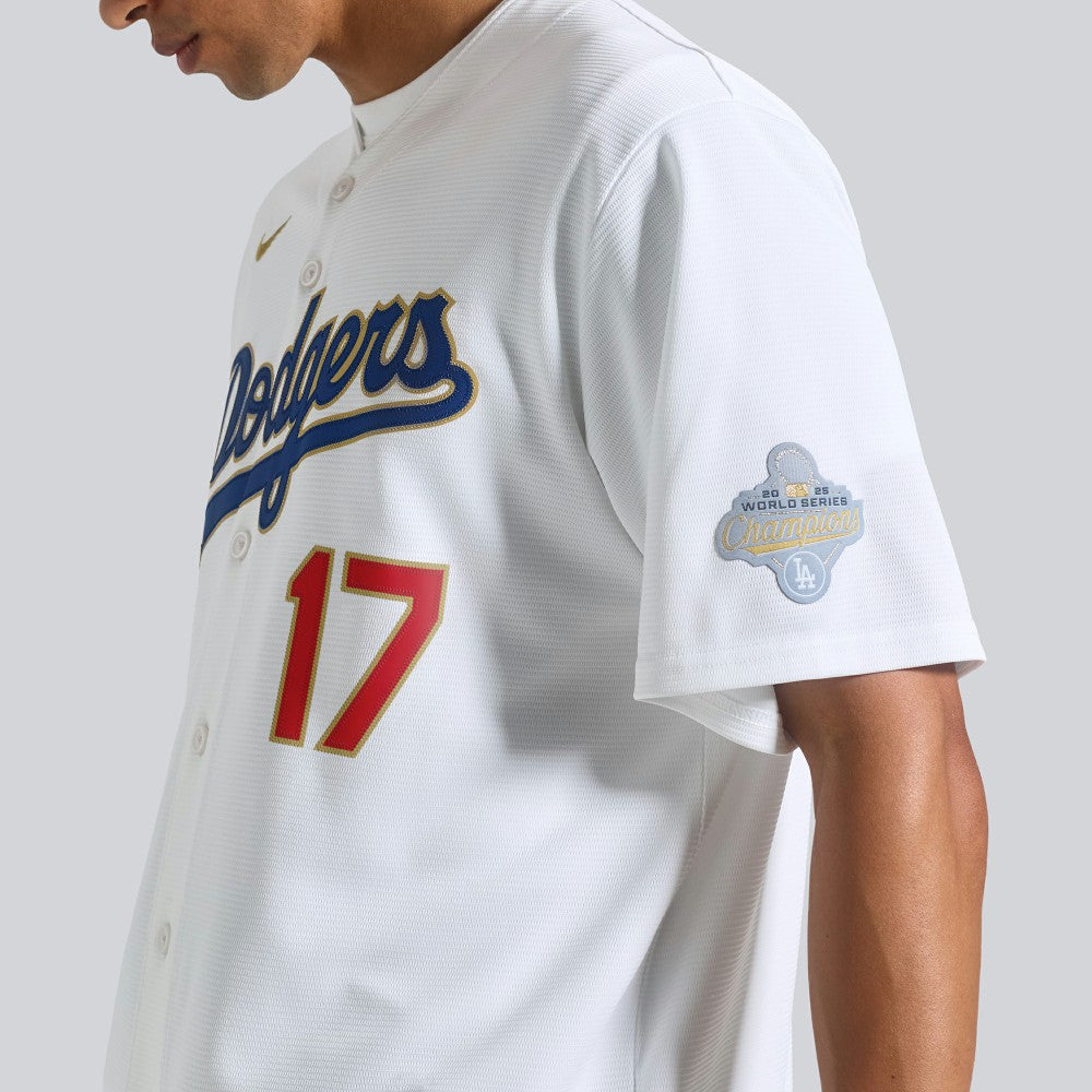 Shohei Ohtani Los Angeles Dodgers Nike 2026 Gold Collection Kanji Stadium Jersey - White - Nike on Sale