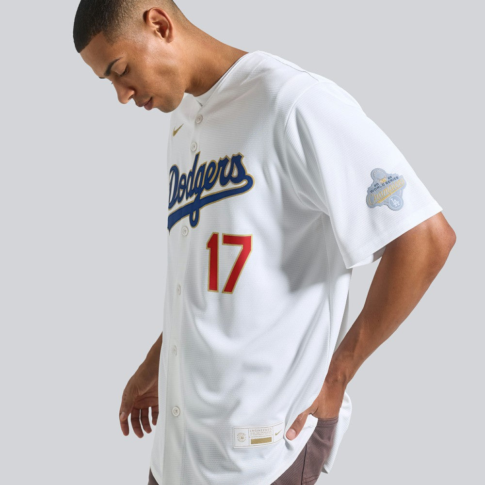 Shohei Ohtani Los Angeles Dodgers Nike 2026 Gold Collection Kanji Stadium Jersey - White - Nike on Sale