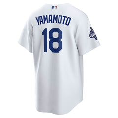Yoshinobu Yamamoto Los Angeles Dodgers Nike 2025 World Series Champions Home Replica Jersey - White - Nike Discount