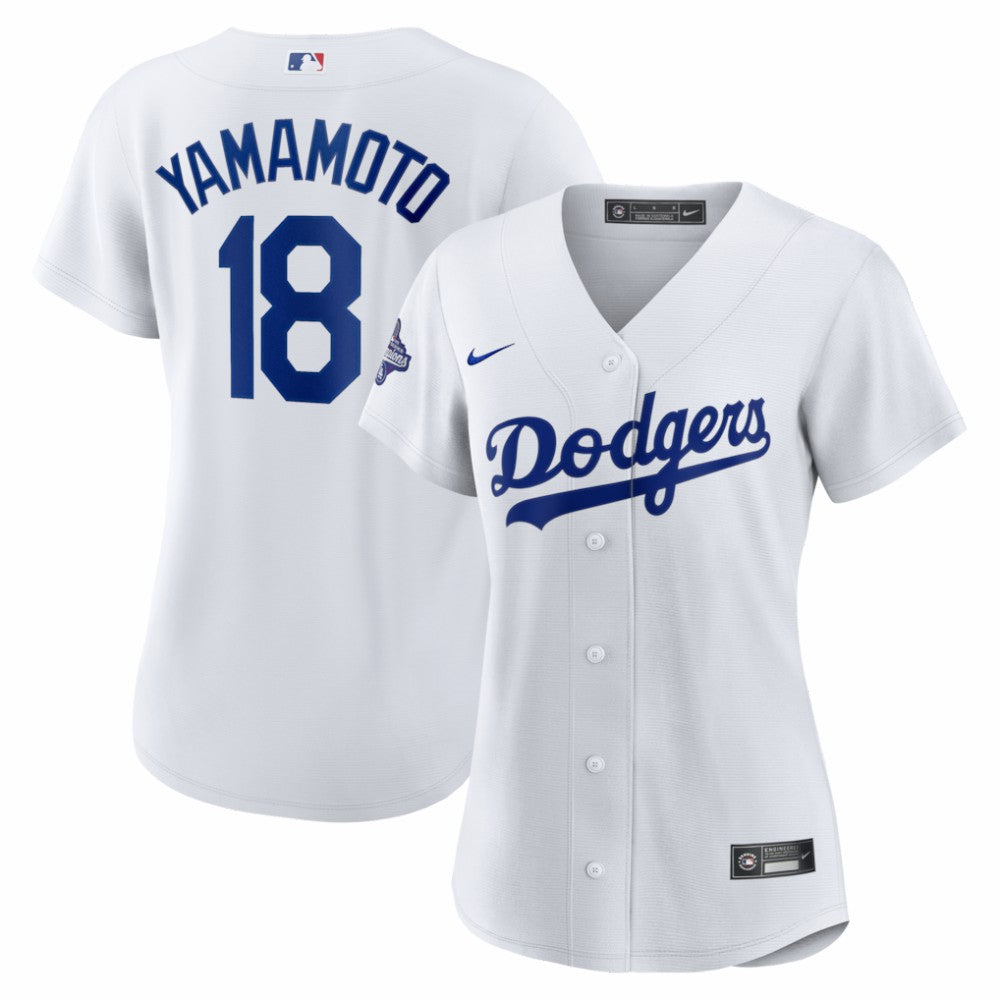 Yoshinobu Yamamoto Los Angeles Dodgers Nike Women's 2025 World Series Champions Home Replica Jersey - White - Nike Lifestyle