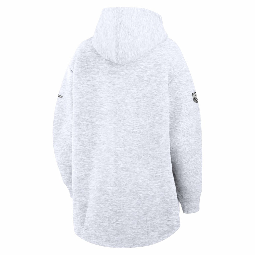 Nike New England Patriots Women's Super Bowl LX Opening Night Tech Fleece Full-Zip Hoodie Heather Gray