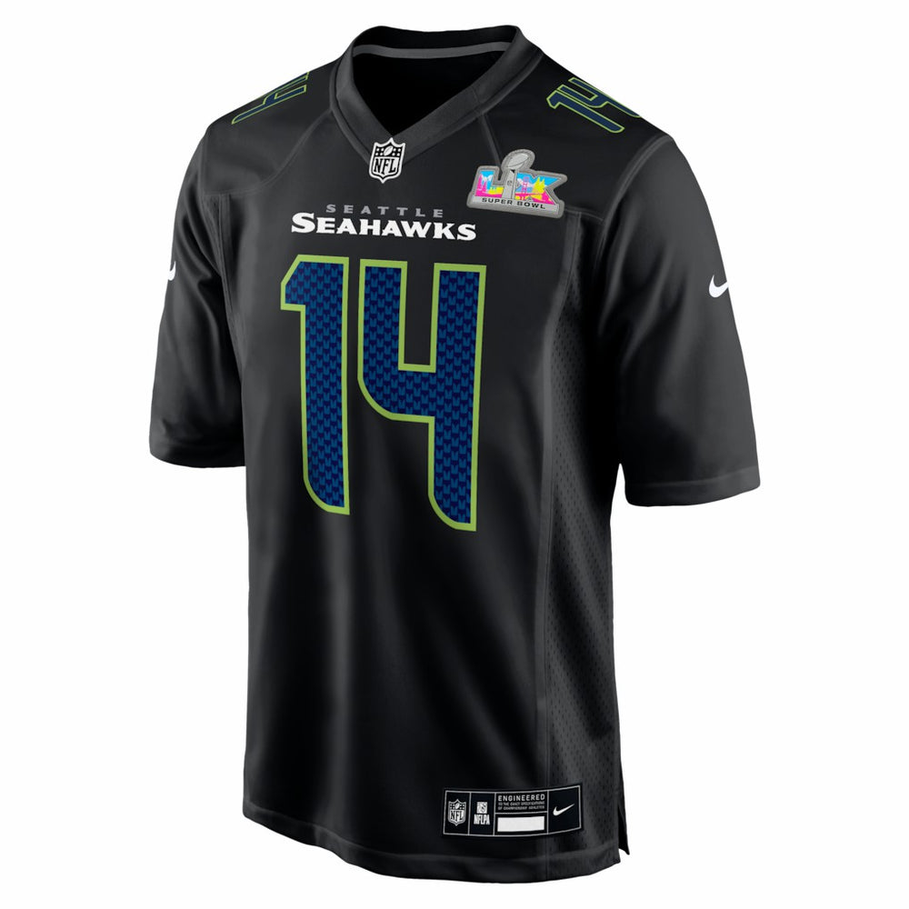 Nike Sam Darnold Seattle Seahawks Super Bowl LX Patch Carbon Fashion Game Jersey Black