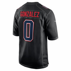 Nike Christian Gonzalez New England Patriots Super Bowl LX Patch Carbon Fashion Game Jersey Black
