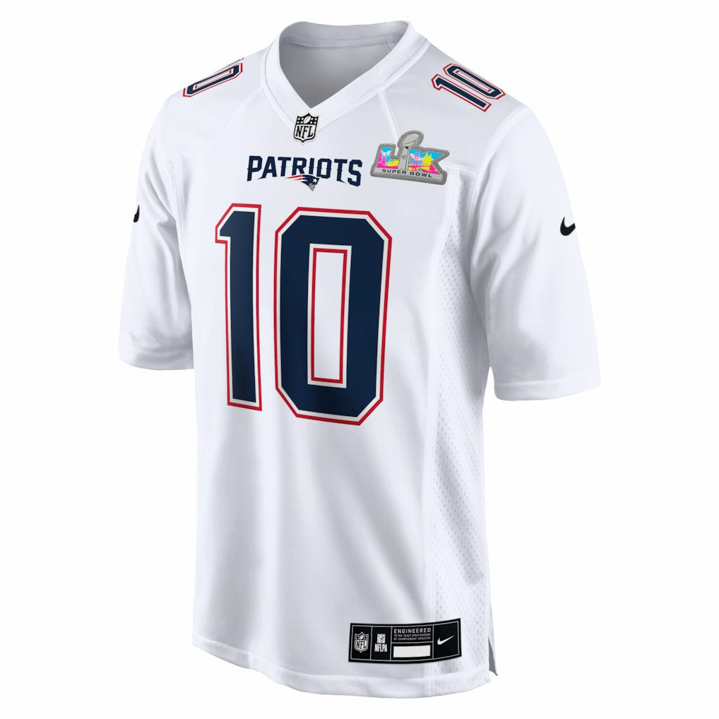 Nike Drake Maye New England Patriots Super Bowl LX Patch Tundra Fashion Game Jersey White