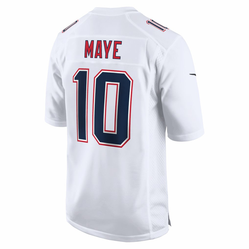 Nike Drake Maye New England Patriots Super Bowl LX Patch Tundra Fashion Game Jersey White