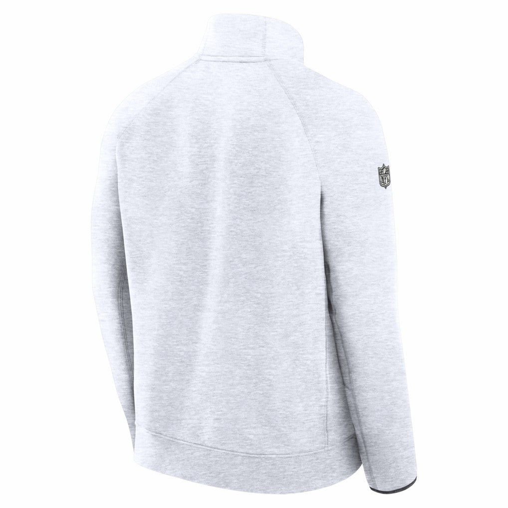 Nike Drake Maye New England Patriots Super Bowl LX Opening Night Tech Fleece Half-Zip Sweatshirt Gray