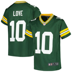 Nike Jordan Love Green Bay Packers Youth Game Jersey Green
