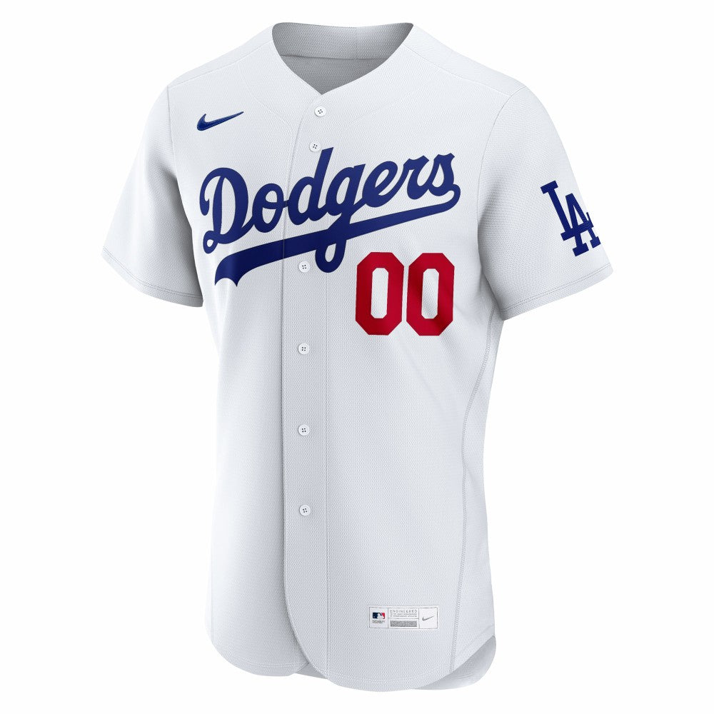 Los Angeles Dodgers Nike Home Authentic Custom Jersey - White - Nike on Sale