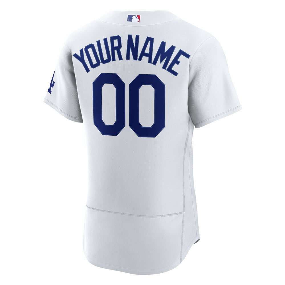 Los Angeles Dodgers Nike Home Authentic Custom Jersey - White - Nike on Sale