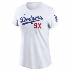 Los Angeles Dodgers Nike Women's 9X Champions T-Shirt - White - Nike Discount