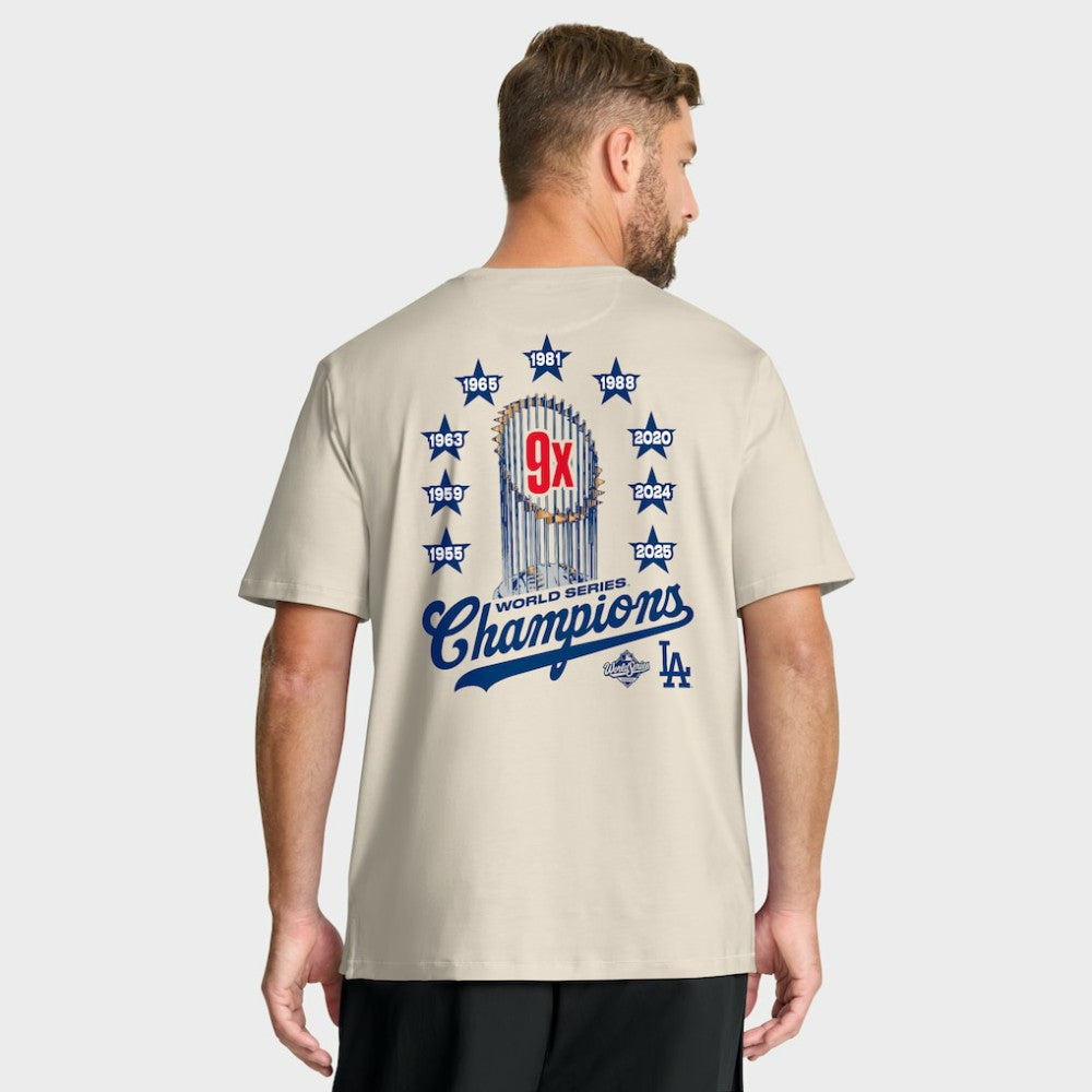 Los Angeles Dodgers Fanatics Local 9x Champs T-Shirt - Tan - Fanatics Online