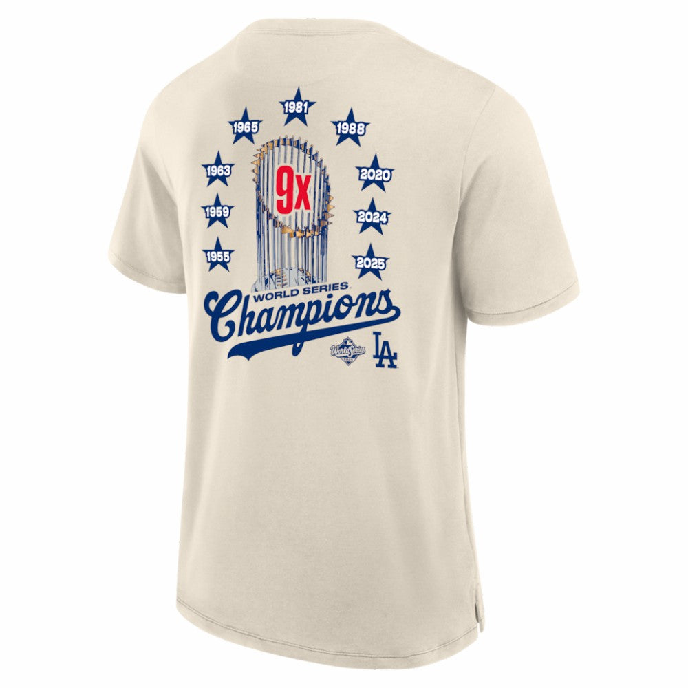 Los Angeles Dodgers Fanatics Local 9x Champs T-Shirt - Tan - Fanatics Online