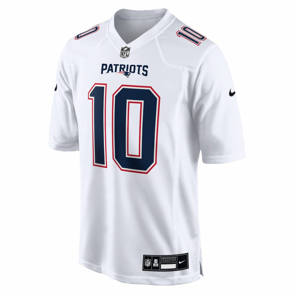 Nike Drake Maye New England Patriots Game Jersey Tundra White