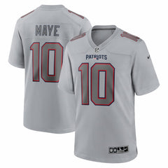 Nike Drake Maye New England Patriots Atmosphere Fashion Game Jersey Gray