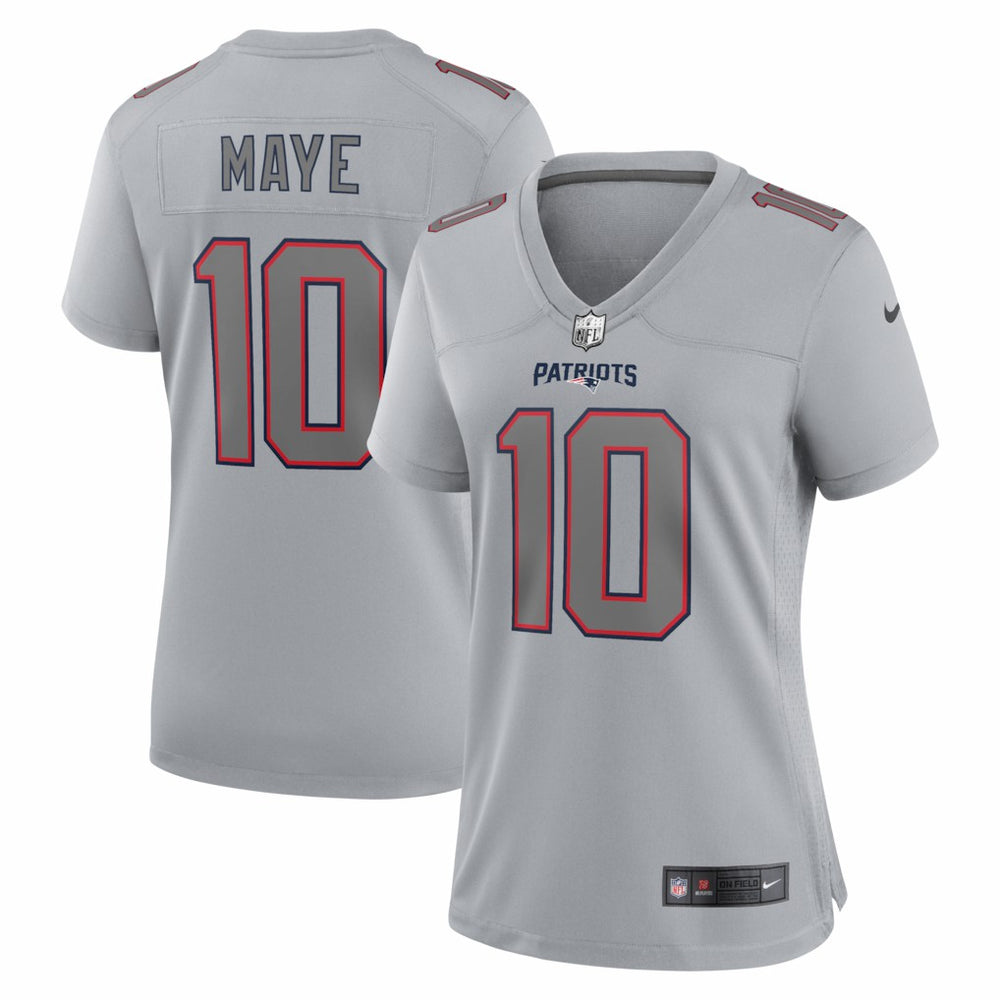 Nike Drake Maye New England Patriots Women's Fashion Atmosphere Fashion Game Jersey Gray