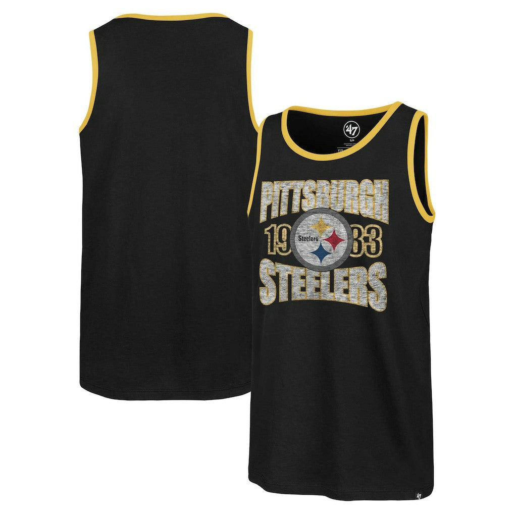 47 brand Pittsburgh Steelers '47 Upload Franklin Tank Top Black