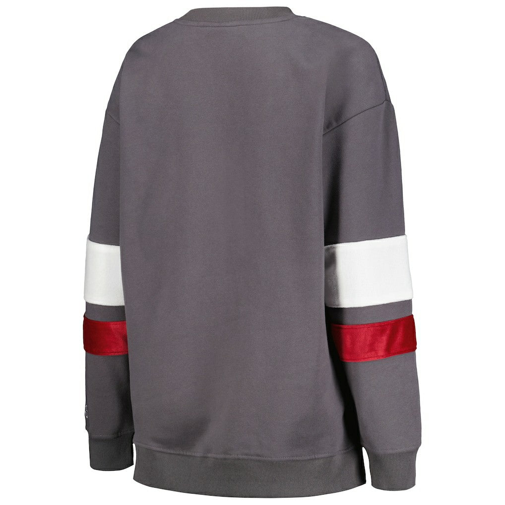 Arizona Cardinals The Wild Collective Women's Fleece Pullover Sweatshirt Charcoal