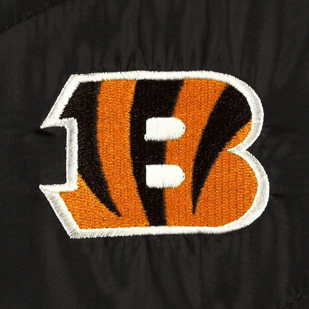 Cincinnati Bengals The Wild Collective Women's Puffer Full-Zip Hoodie Black