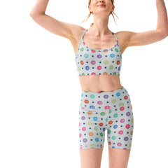 Chicago Cubs Terez Women's TLC Rainbow Shorts - Gray - MLB Discount