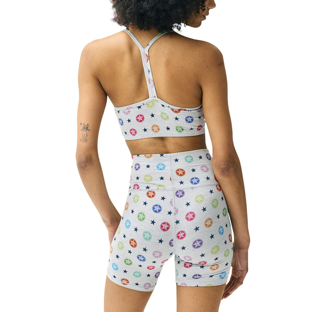 Houston Astros Terez Women's TLC Rainbow Shorts - Gray - MLB on Sale