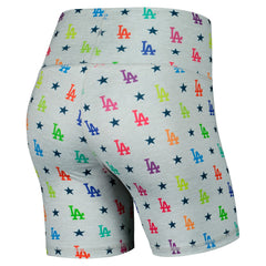 Los Angeles Dodgers Terez Women's TLC Rainbow Shorts - Gray - MLB Sale