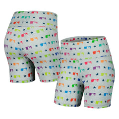 MLB Merchandise Terez Women's TLC Rainbow Shorts - Gray - MLB Lifestyle