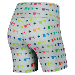 MLB Merchandise Terez Women's TLC Rainbow Shorts - Gray - MLB Lifestyle