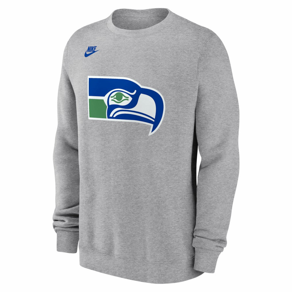 Nike Seattle Seahawks Vintage Osprey Head Club Sweatshirt Heather Gray