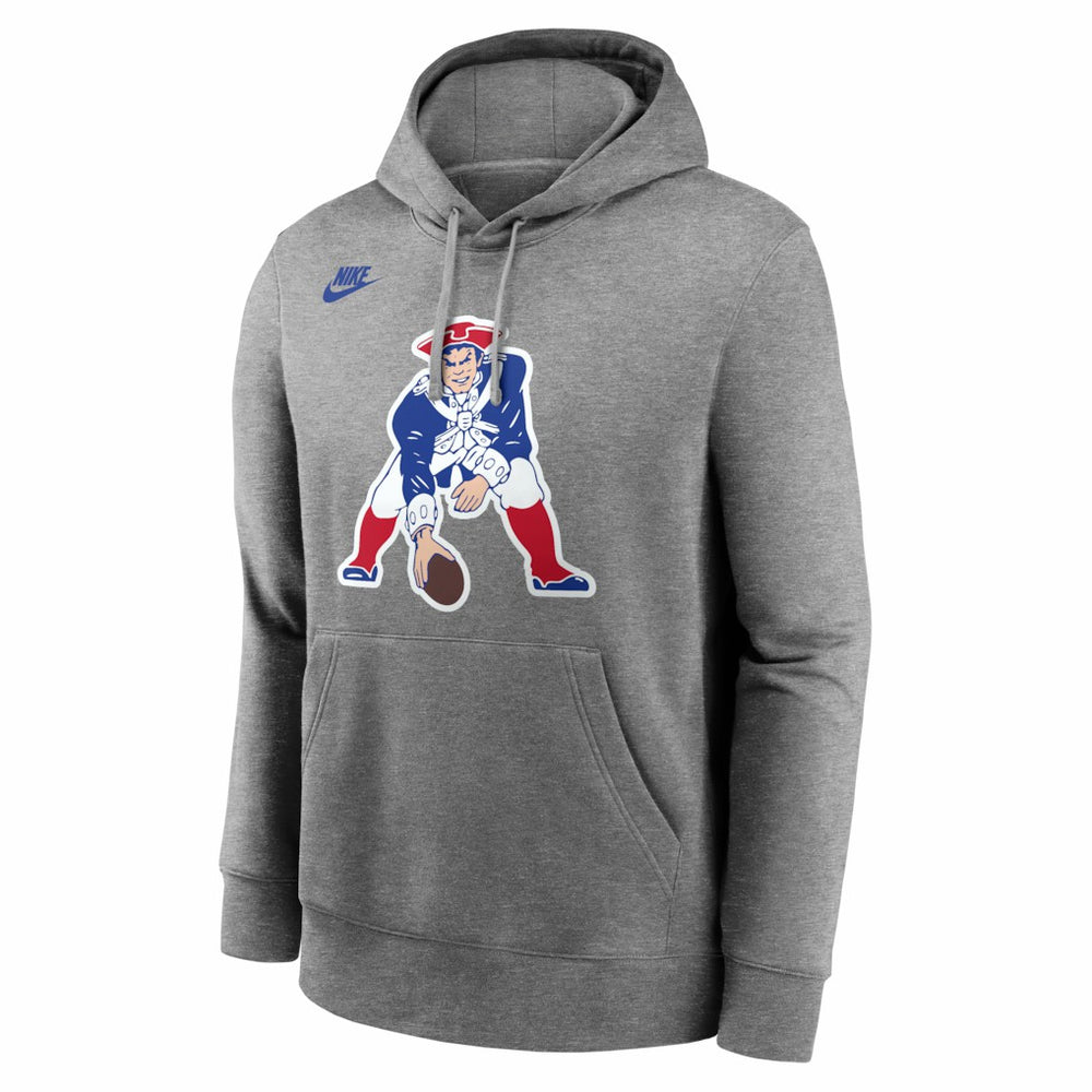 Nike New England Patriots Patriot Pat Club Hoodie Heather Gray