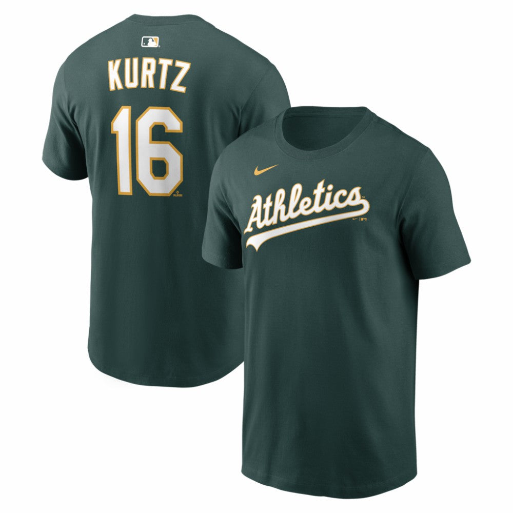 Nick Kurtz Athletics Nike Name & Number T-Shirt - Green - Nike Lifestyle