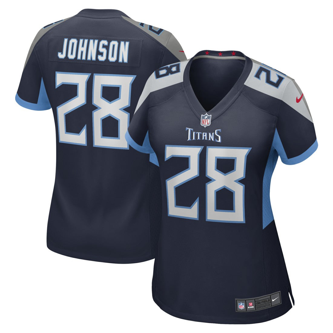 Nike Chris Johnson Tennessee Titans Women's Retired Player Game Jersey Navy