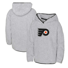 Philadelphia Flyers Girls Youth Ultimate Teddy Fleece Pullover Hoodie - Heather Gray - NHL 200189124