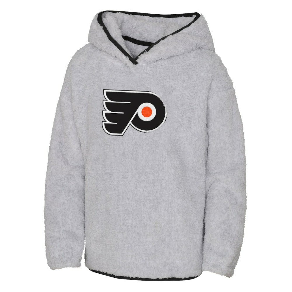 Philadelphia Flyers Girls Youth Ultimate Teddy Fleece Pullover Hoodie - Heather Gray - NHL 200189124