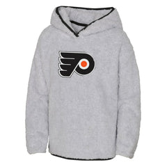 Philadelphia Flyers Girls Youth Ultimate Teddy Fleece Pullover Hoodie - Heather Gray - NHL 200189124