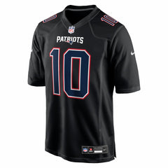 Nike Drake Maye New England Patriots Fashion Game Jersey Carbon Black