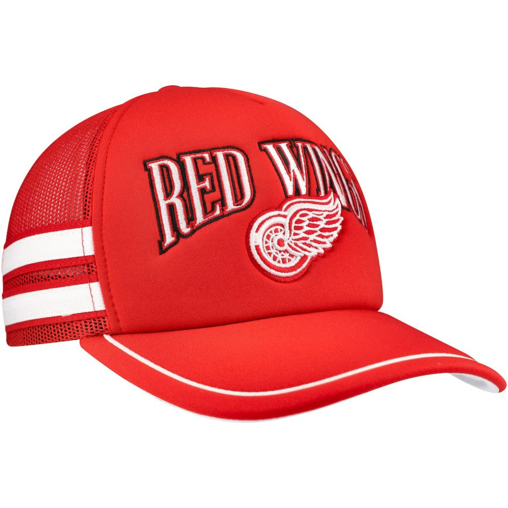 Detroit Red Wings '47 Sideband Stripes Trucker Snapback Hat - Red - NHL 200189413