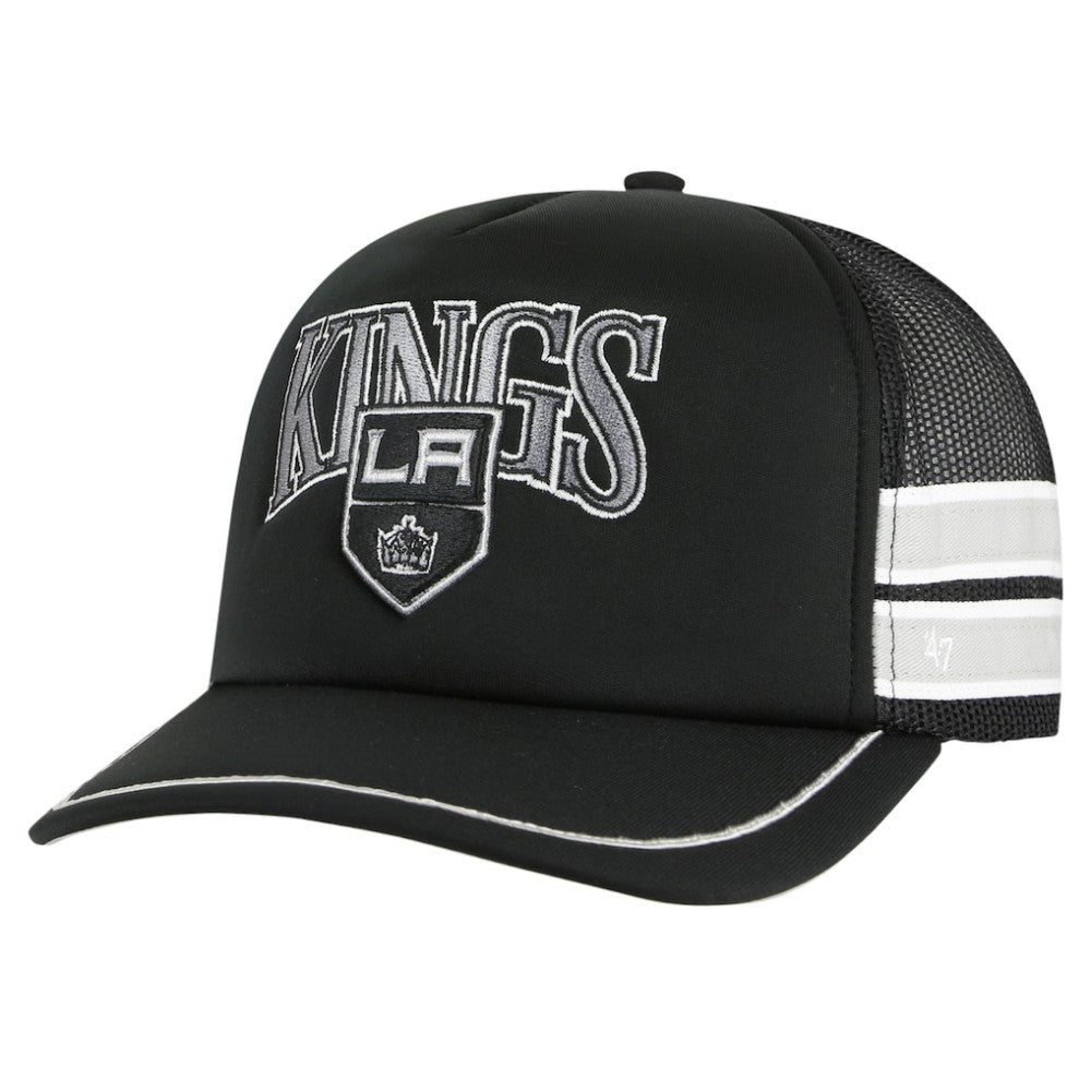 Los Angeles Kings '47 Sideband Stripes Trucker Snapback Hat - Black - NHL 200189415